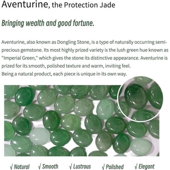 Green aventurine jewelry set gold necklace hoop earrings bracelet jade gift - Picture 2 of 7